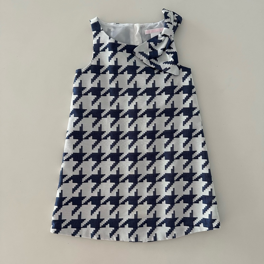 JANIE & JACK Houndstooth Dress with bow in size 3T